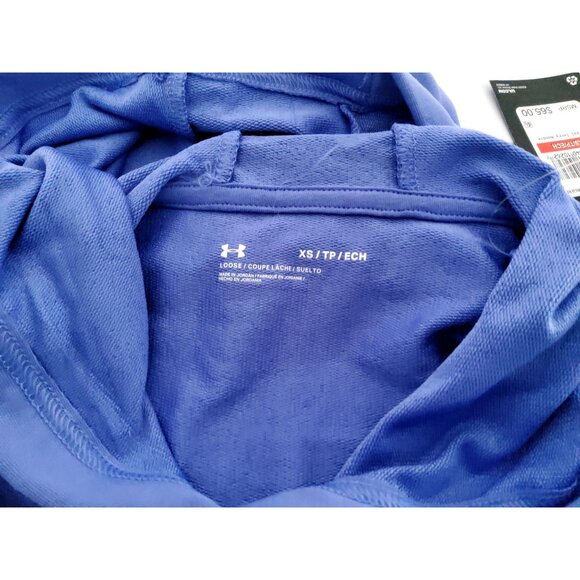 Under Armour XS Loose Fit Blue Hoodie Sweatshirt Polyester - Picture 6 of 13